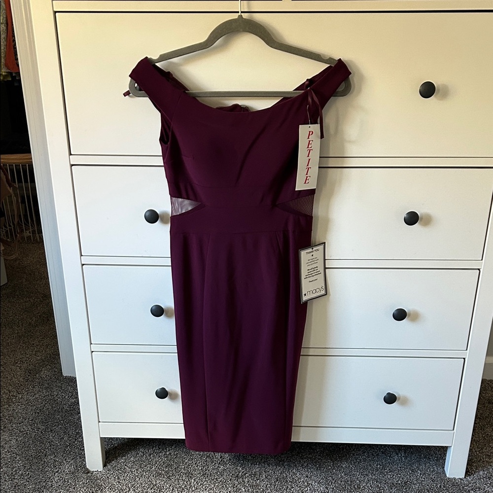 Xscape Deep Purple Midi Dress
